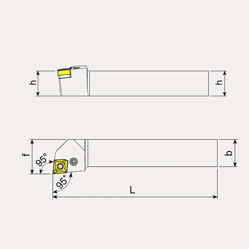 Billig External Machining Toolholder, Left Hand, Negative Inserts - Talicarb PCLN-R