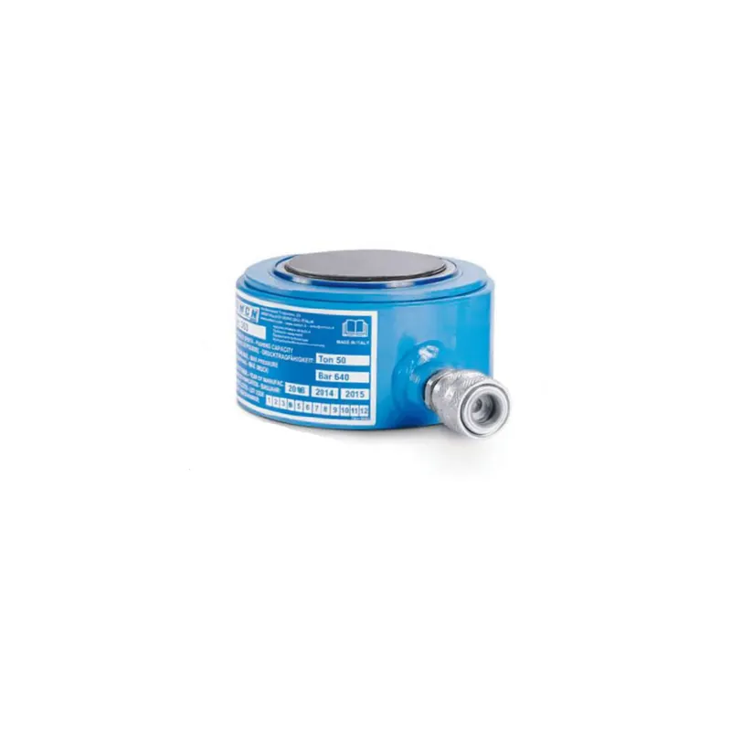 50 ton capacity hydraulic cylinder with gravity return, H.75mm - OMCN 363 Neue Ware