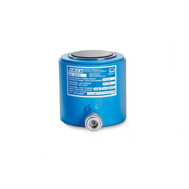 50 ton capacity hydraulic cylinder with gravity return H.140mm - OMCN 363/B Markenware