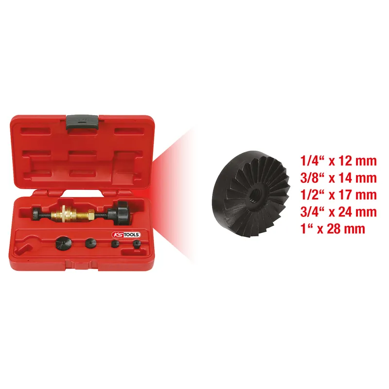 Versand Am Gleichen Tag Wasserhahn-Fräsapparat-Satz 1/4"-1", 6-tlg