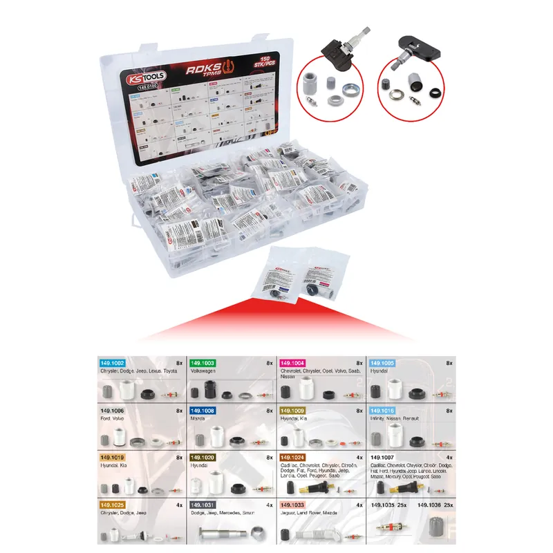RDKS / TPMS Service-Sortiment für Reifendruck-Kontrollsysteme, 150-tlg Sonderaktion